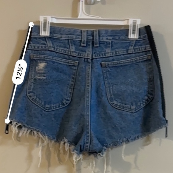 Furst of a Kind Denim Distressed Blue Shorts - Picture 7 of 9